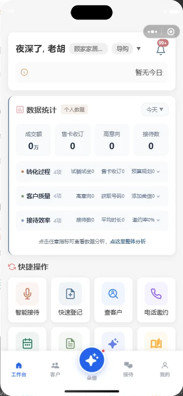 问朵娜导购原生微信小程序工作台